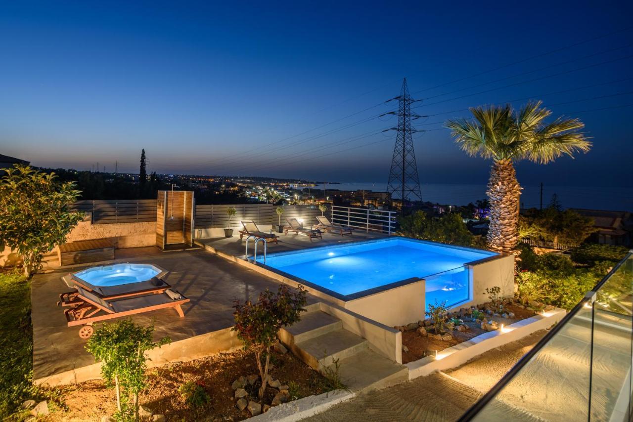 Queen'S Gem Luxury Villa - Heated Jacuzzi & Pool Hersonissos  Dış mekan fotoğraf